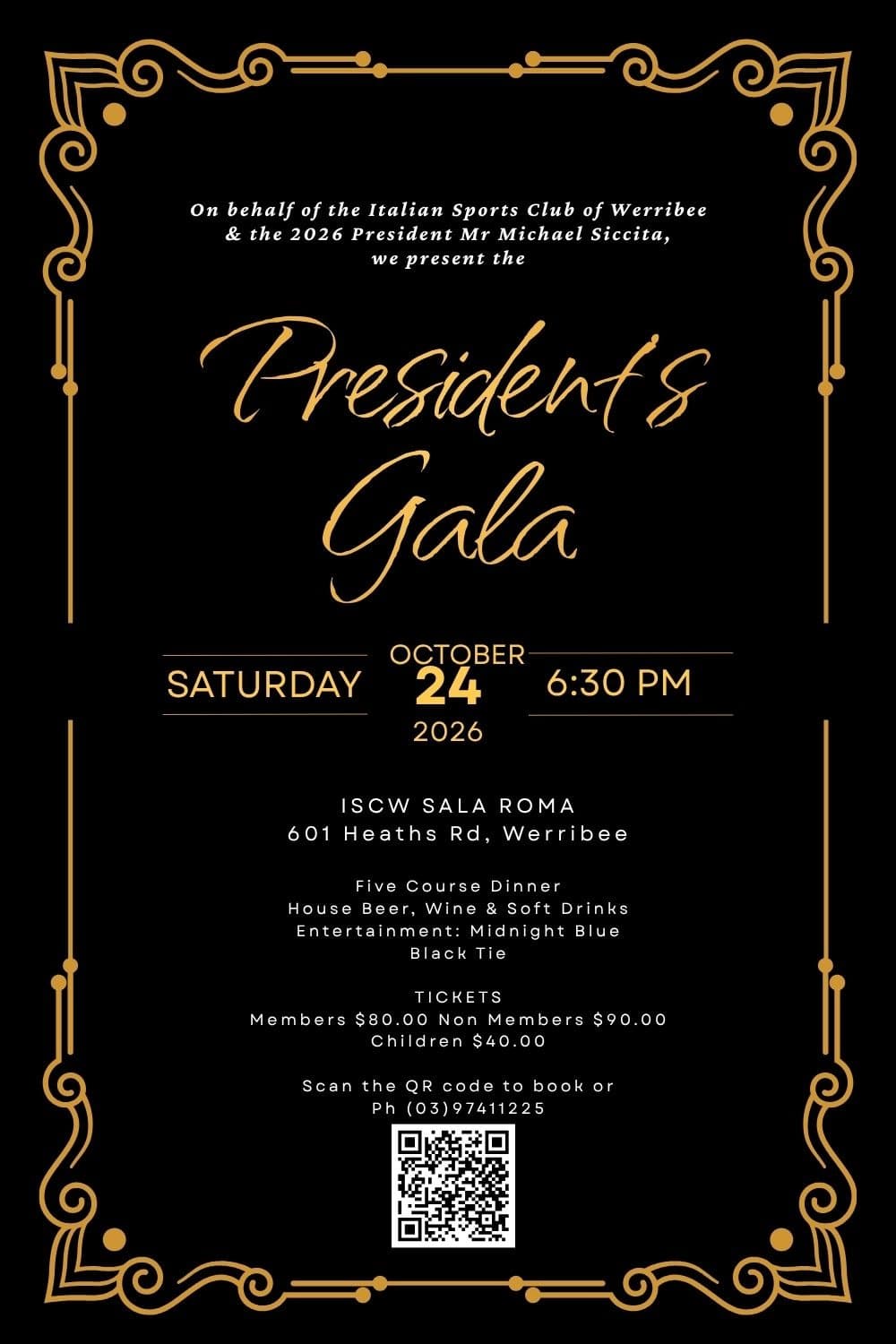Presidents Gala Ball 2026 event artwork